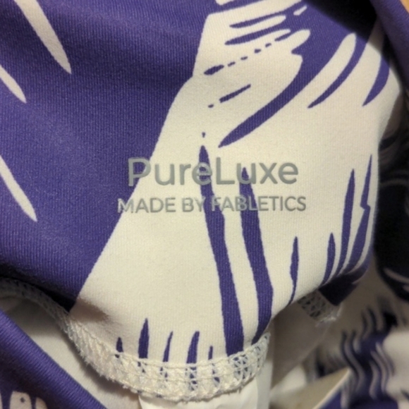 Fabletics pureLuxe Paradiso 7/8 leggings purple palm tree - Picture 6 of 8